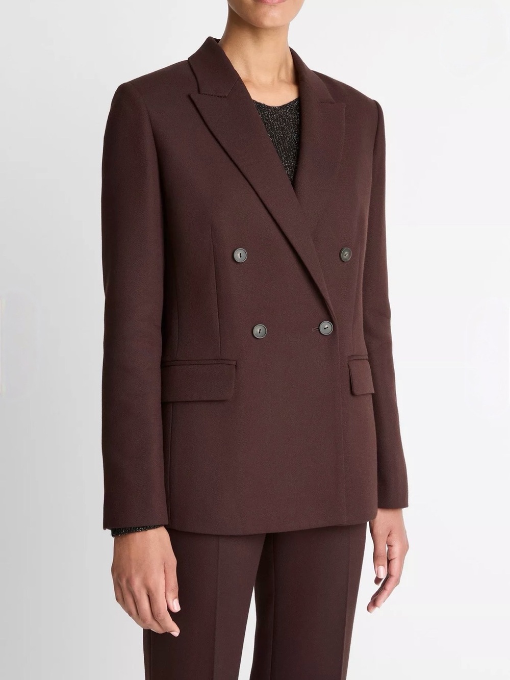Vince Womens Tailored Flare Leg Suit Pants - Brown NWT Size 4 - Picture 3 of 9